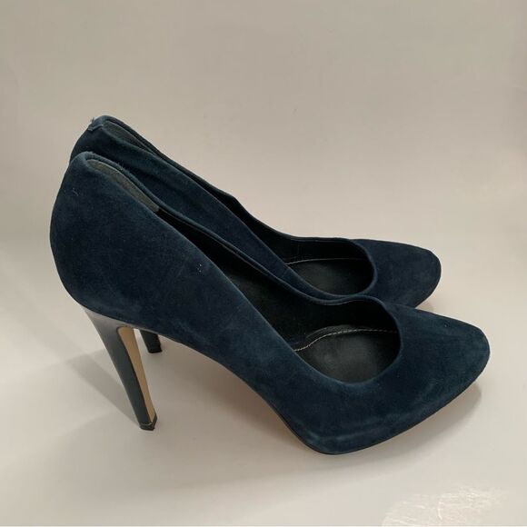 Charles By Charles David Shoes - Charles by Charles David Size 9.5M Navy Suede 'Flip' Platform Pump